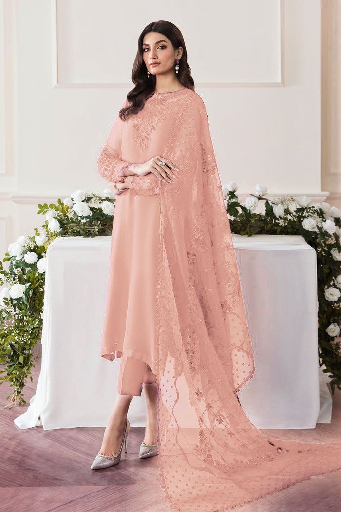 Baroque Chiffon Dress with Organza Dupatta Baroque Chiffon Dress with Organza Dupatta