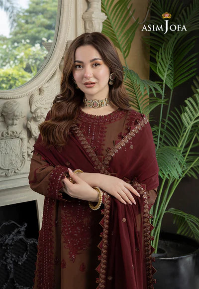 ASIM JOFA Chiffon Embroidered Dress